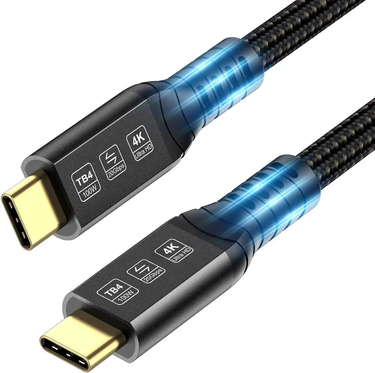 Main image of ConnBull Thunderbolt 4 Cable Long 16.4FT Supports 100W Charging Compatible with Thunderbolt 3/ USB4 Monitor, MacBook etc