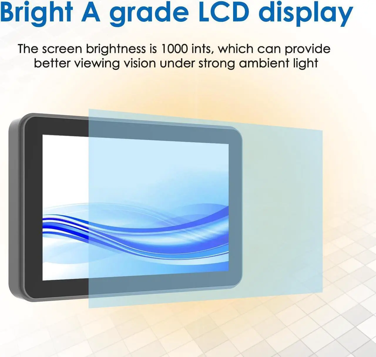 Alt view image 5 of 5 - 10.1 Inch 1000 Nits Sunlight Readable Multi Touch PCAP Open Frame Touch Screen Monitor, Industrial LCD Display with 1280x800 Black