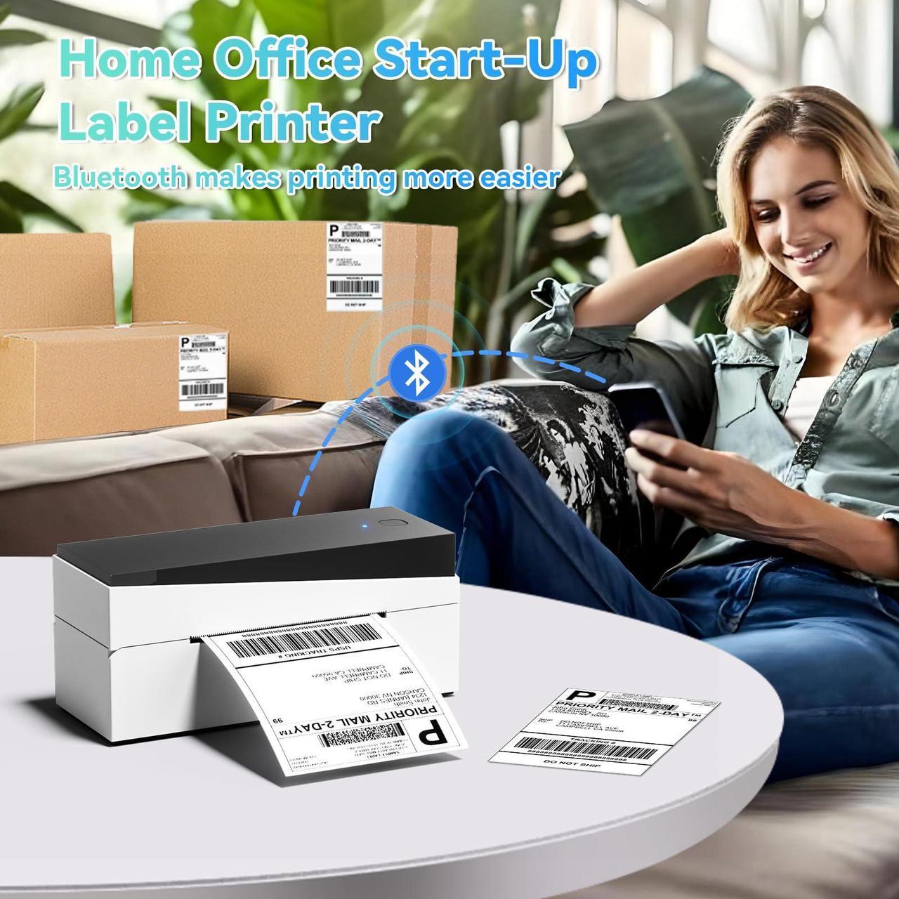 Alt view image 3 of 5 - Omezizy Bluetooth Shipping Label Printer 4x6, 249BT Thermal Label Printer for Small Business, 4x6 Thermal Shipping Label Printer, Bluetooth Thermal Printer, Compatible with , Ebay, USPS