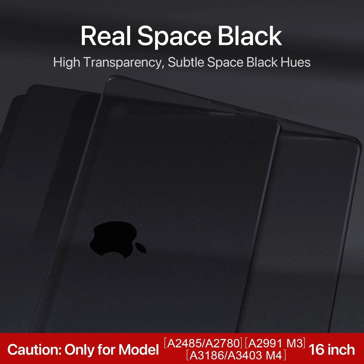 Alt view image 2 of 5 - Soonjet for MacBook Pro 16 inch Case M4 2024-2021 M3 M2 M1 Pro/Max [100% Match Official Color] Clear Hard Shell + Laptop Keyboard Cover - Space Black
