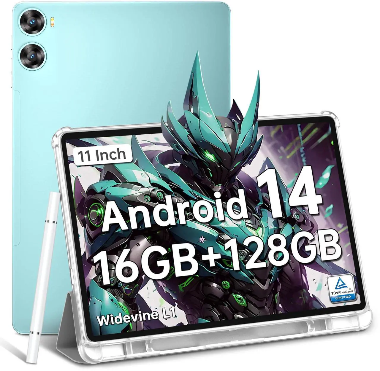 Main image of OUKITEL OT9 Android 14 Tablets, 8000mAh Battery 11 Inch IPS Screen Large Tablet for Adults, 16GB+128GB(1TB TF) 13+5MP Camera Widevine L1 Octa-Core WiFi Tablet with Stylus, 3.5mm Jack/GPS/OTG/TUV 2025