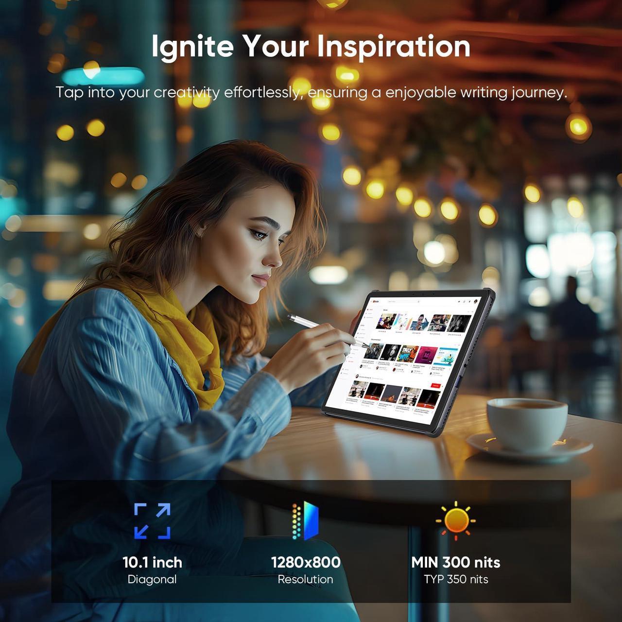 Alt view image 4 of 5 - AE86 2-in-1 Tablet/Laptop (2025), 10.1" Windows 11 Pro Tablet PC with Keyboard and Stylus Pen, 12GB RAM 256GB SSD, Intel Core Processor, MS Office 2024 Included, BT5.0 WiFi, USB A, Type-C, Micro HDMI