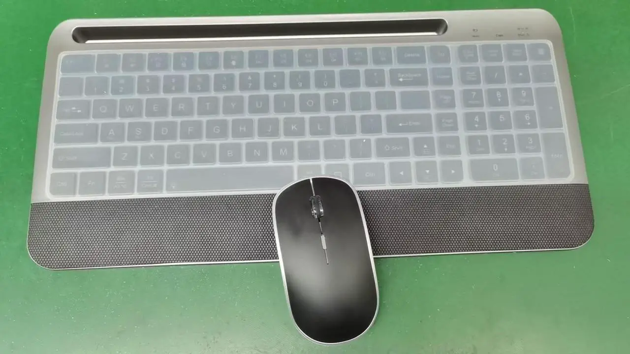 Main image of JOYACCESS Wireless Keyboard and Mouse Combo Backlit - Compact Quiet Keyboard with RGB Mouse, Rechargeable, Portable Cordless Keyboard Mouse Set for Mac, Windows, Laptop (Space Gray)