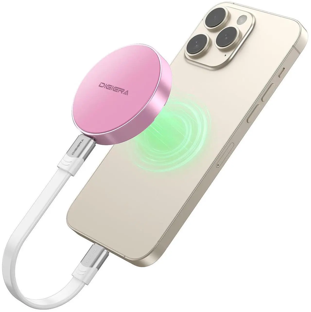 Main image of DIGIERA 1TB Magnetic Portable SSD, External SSD with Type-C USB 3.2 Gen 2x2, Speeds Up to 2000MB/s, Compact & Durable, Ideal for Content Creators, Photographers, Gamers, Pink