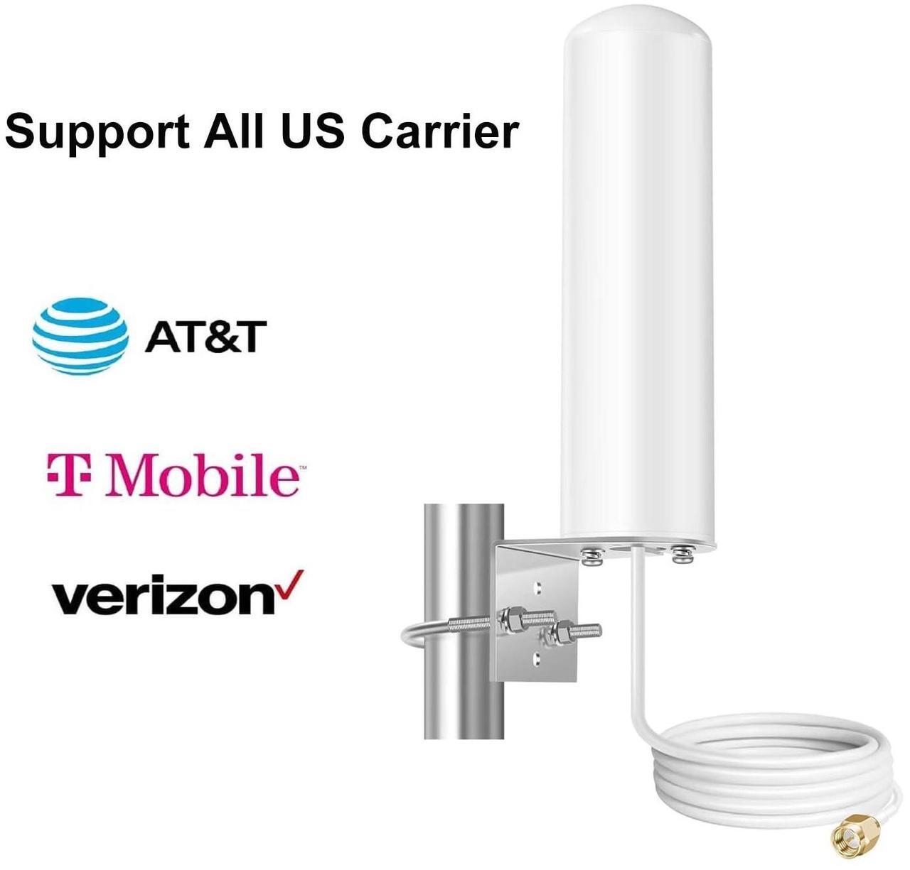 Alt view image 3 of 5 - High Gain 10dBi Universal Wide-Band 5G 4G LTE WiFi Outdoor SMA Male Antenna for Mobile Cell Phone Verizon, AT&T, T-Mobile 5G 4G Cellular Modem Router(698-6000MHz), Boosts RV Home Internet, Slinkdsco