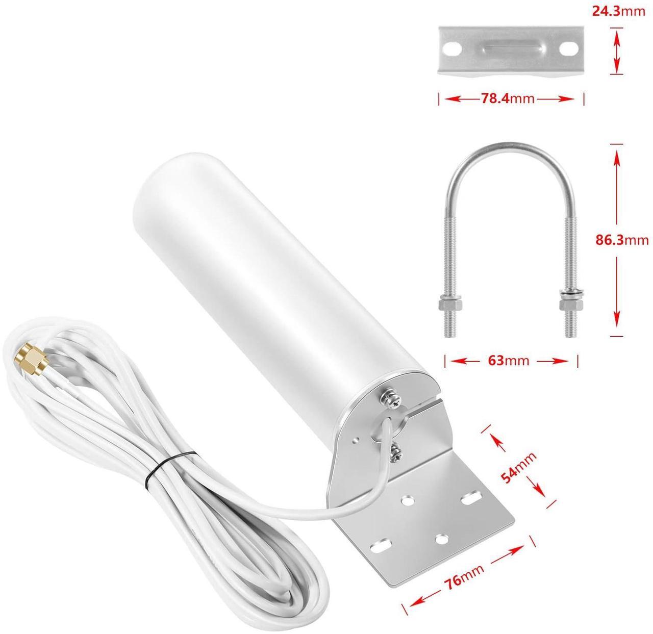 Alt view image 5 of 5 - High Gain 10dBi Universal Wide-Band 5G 4G LTE WiFi Outdoor SMA Male Antenna for Mobile Cell Phone Verizon, AT&T, T-Mobile 5G 4G Cellular Modem Router(698-6000MHz), Boosts RV Home Internet, Slinkdsco