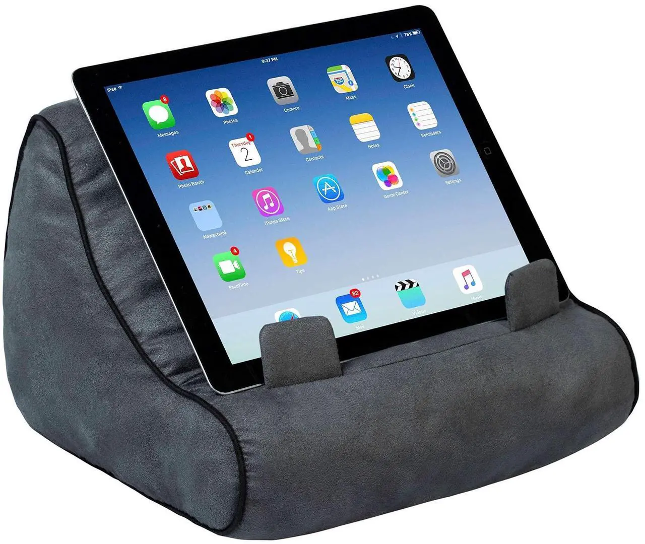 Alt view image 2 of 5 - Gifts for Readers & Writers Book Couch iPad Stand | Cushioned Tablet Stand & Book Holder| Reading Pillow for Bed Time | Tablet Lap Rest Cushion | A Fun Gift for Book Lovers