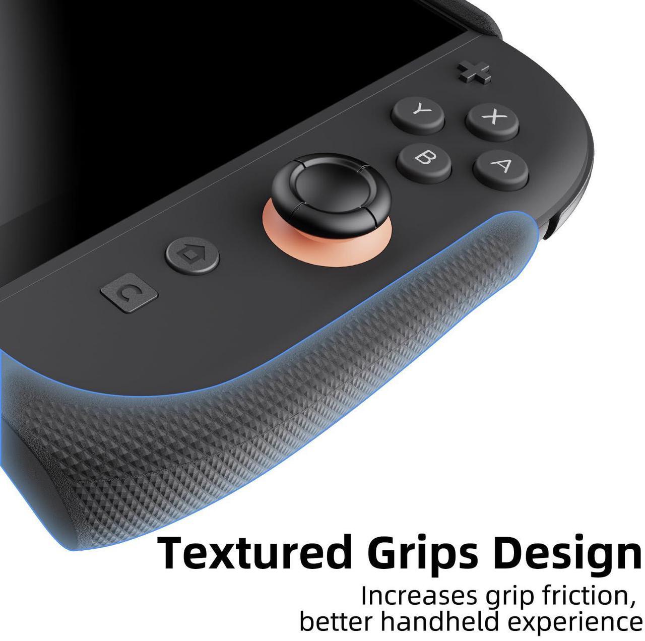 Alt view image 3 of 5 - Savage Raven by Skull & Co. StandGrip Front Cover Bundle for Nintendo Switch 2: Protective Case with Textured Grips Full Protection and Hard-Shell Front Cover Handheld Design - Smoky Black