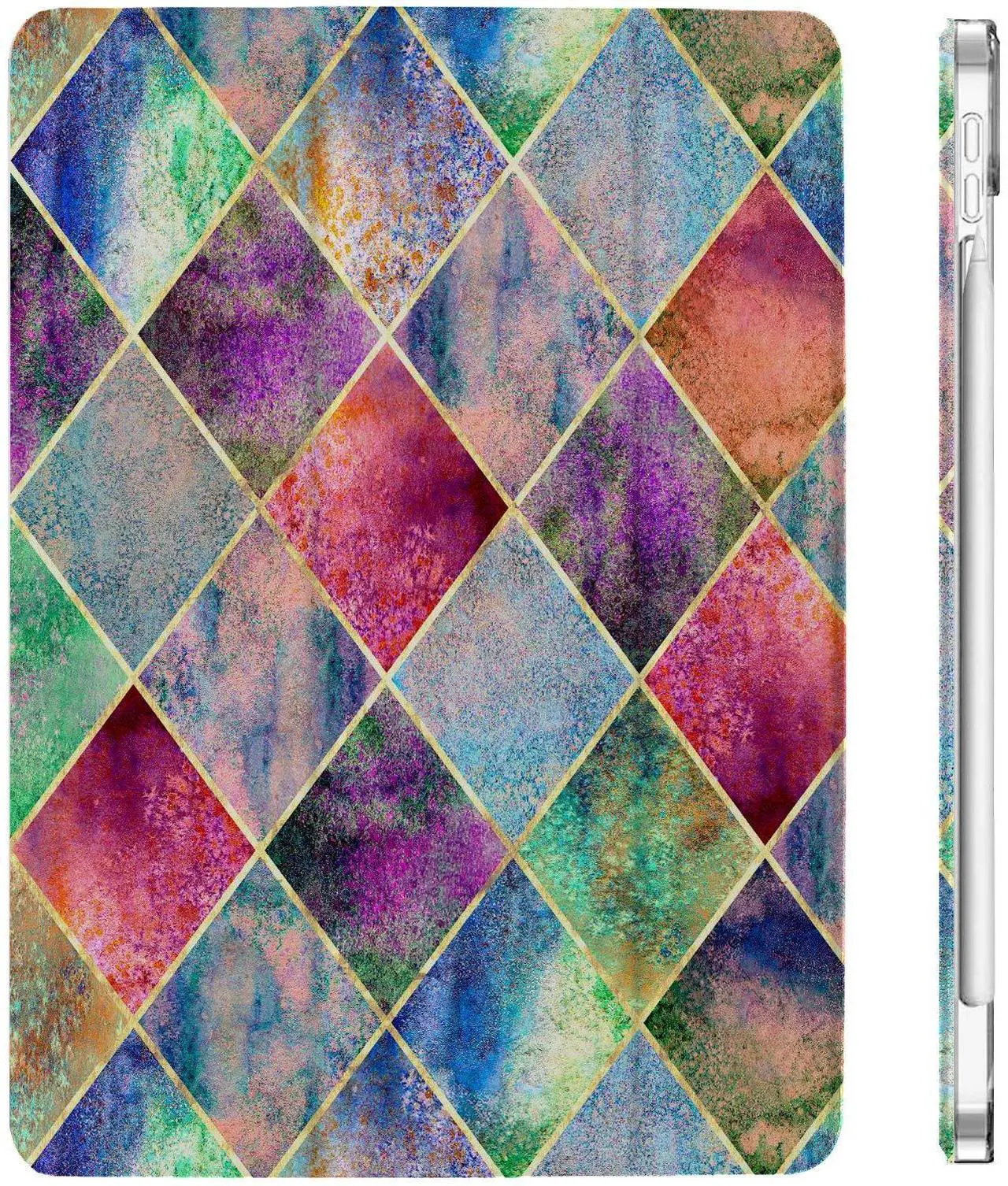 Main image of DuraSafe Cases for iPad Pro 12.9 inch 6 5 4 Gen Printed Case A2436 MHNF3LL/A MHNG3LL/A MNXR3LL/A MNXT3LL/A A2378 MHNF3LL/A MHNG3LL/A A2229 MY2H2LL/A A2461 MHNH3LL/A MHNJ3LL/A A2764 - Diamond Grid