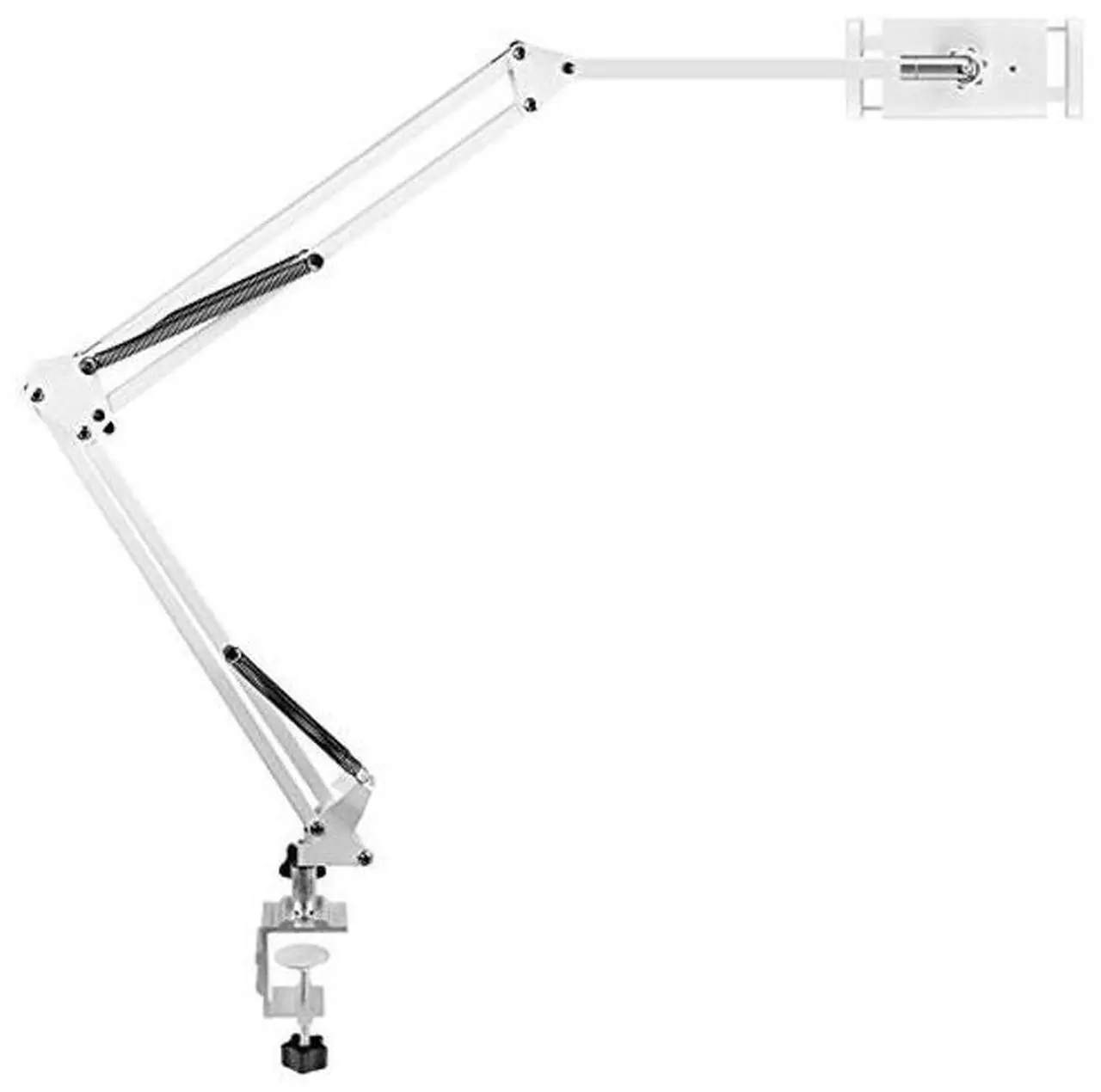 Main image of OHITEC Heavy Duty Phone/Tablet Metal Holder Universal Mobile Cell Smartphone Mount Lazy Bracket 360deg Rotation Gooseneck Clamp Stand Flexible Long Arm (White, 3-Section)