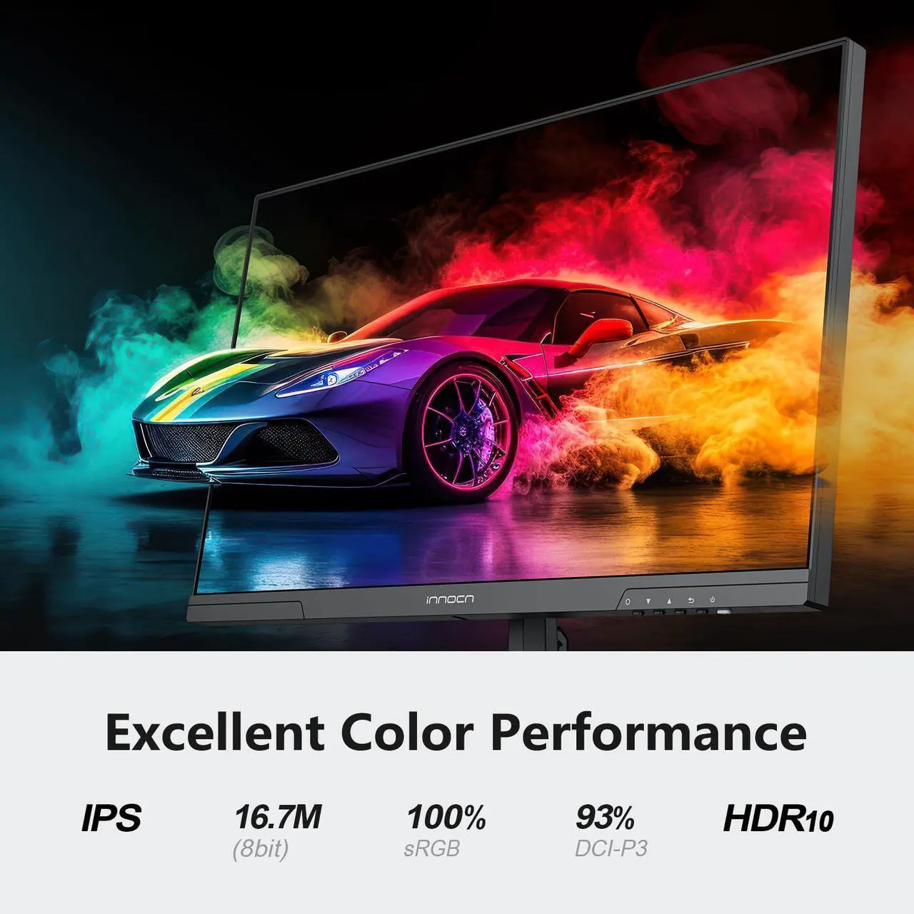 Alt view image 2 of 5 - INNOCN 24.5 Inch Gaming Monitor 1440P 240Hz QHD 2K PC Desktop Gaming Screen Fast IPS HDMI 2.1 Display, DisplayPort, Built-in Speaker, 25G2S