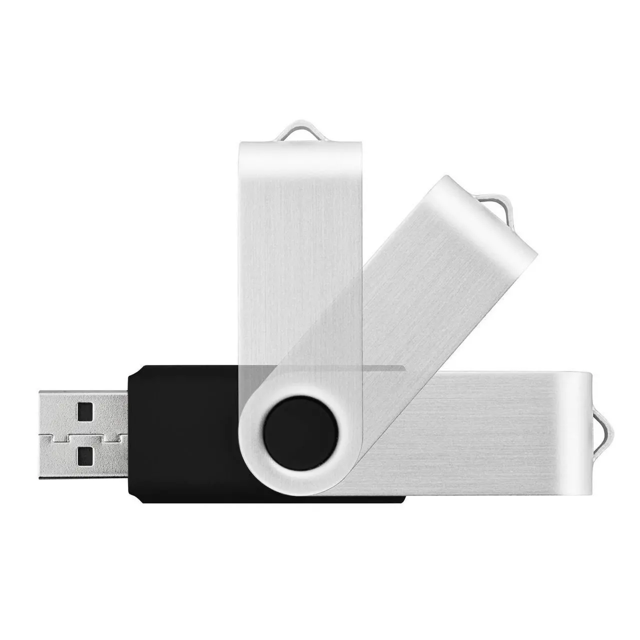 Alt view image 2 of 4 - KOOTION Wholesale Bulk 50 Pack USB Flash Drive 128MB Flash Drive Thumb Drive Flash Drives Swivel Memory Stick, Black