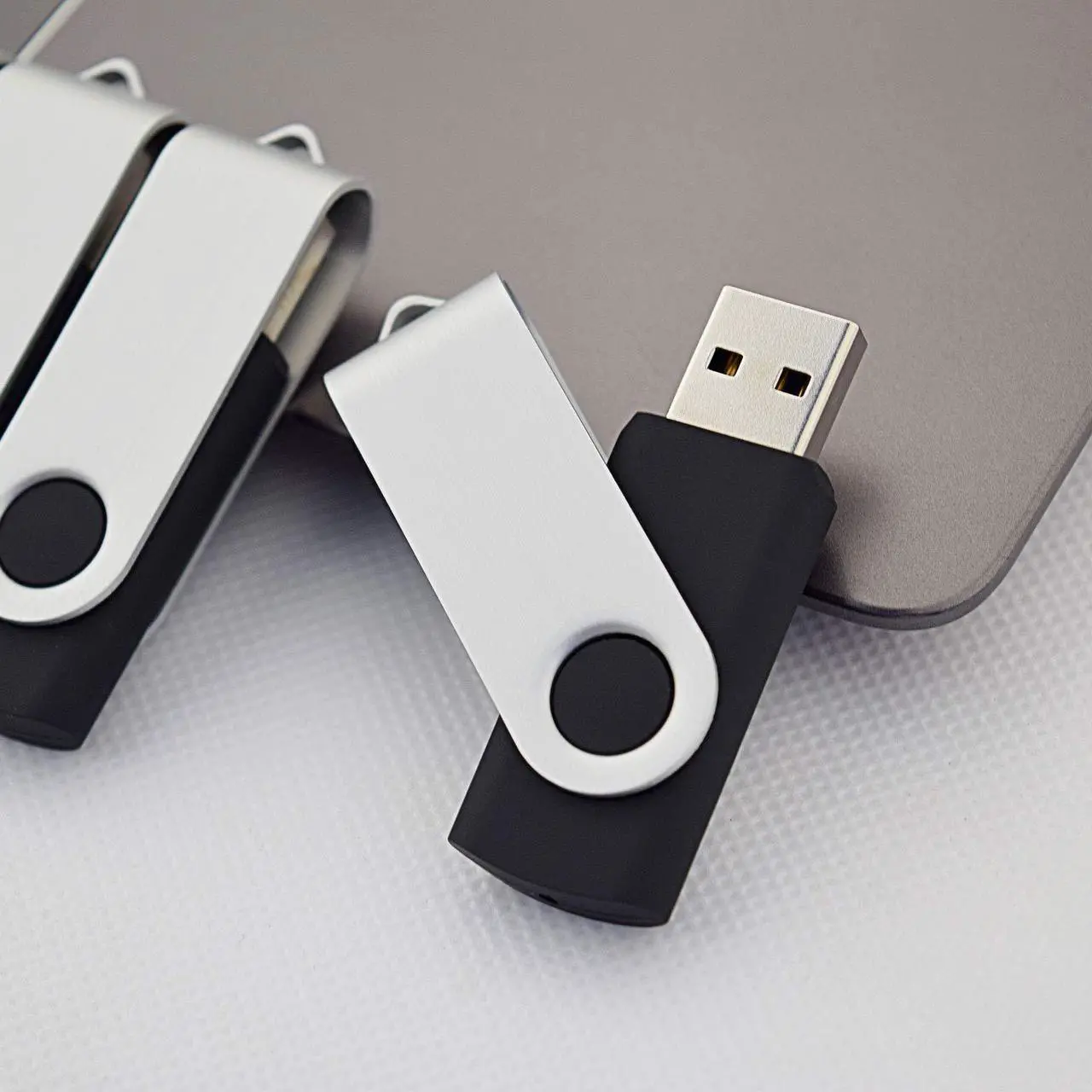 Alt view image 3 of 4 - KOOTION Wholesale Bulk 50 Pack USB Flash Drive 128MB Flash Drive Thumb Drive Flash Drives Swivel Memory Stick, Black