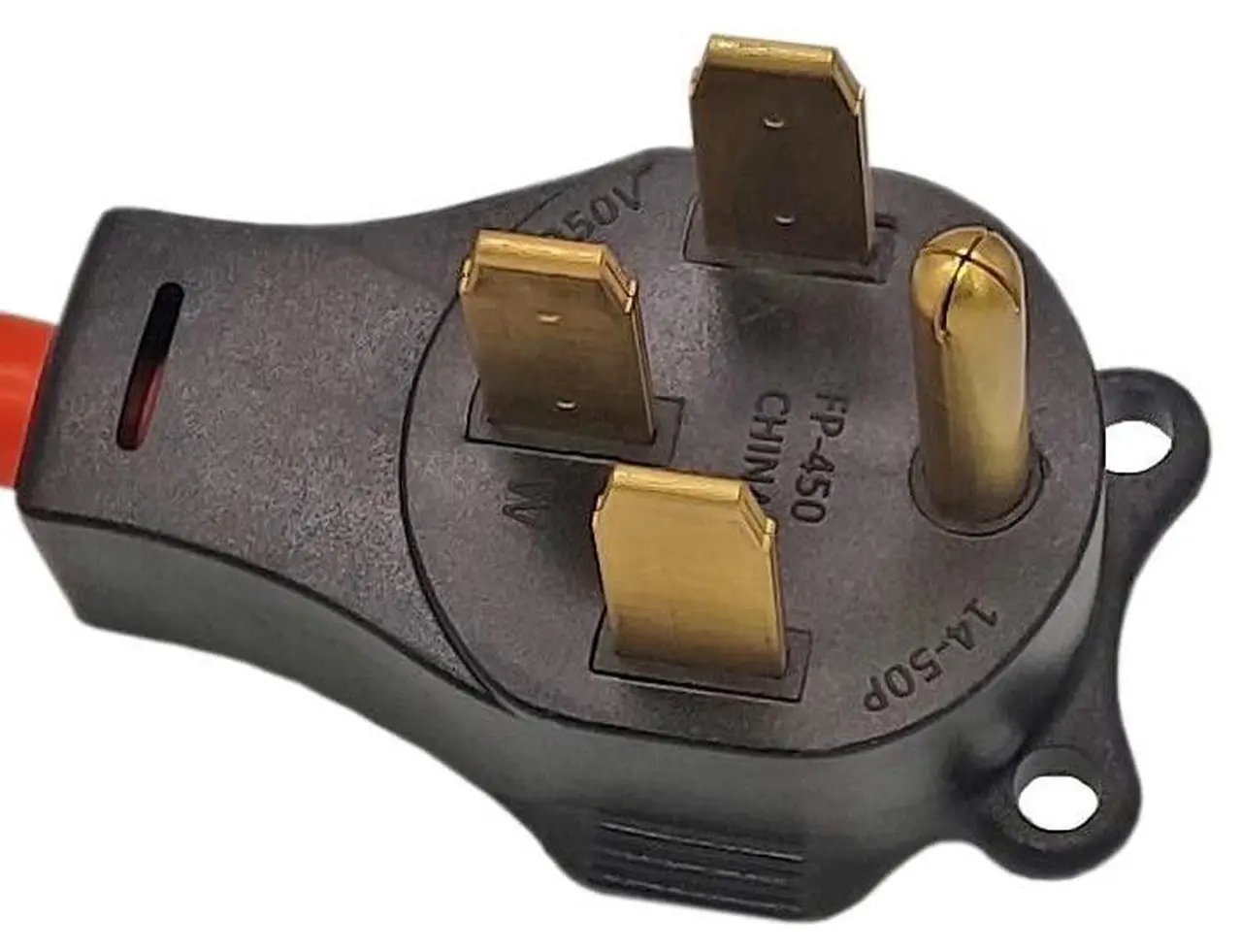 Alt view image 2 of 5 - Fullsky FC-14552T Male 30A dryer plug 14-30P to 5-15R or 5-20R adapter 4 prong to 3 prong 20A output 125V