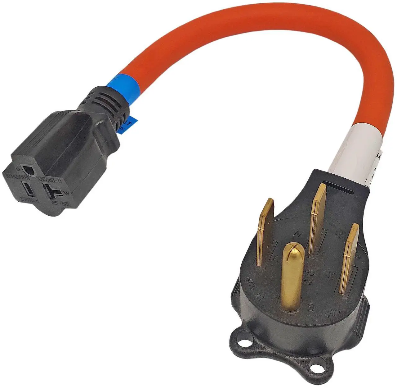 Main image of Fullsky FC-14552T Male 30A dryer plug 14-30P to 5-15R or 5-20R adapter 4 prong to 3 prong 20A output 125V