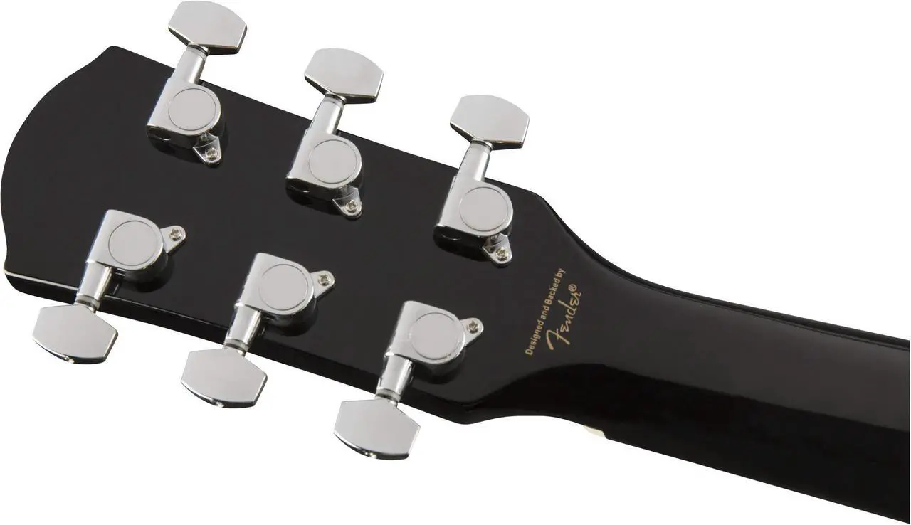 Alt view image 6 of 7 - Fender Squier Dreadnought Acoustic Guitar - Black Bundle with Gig Bag, Tuner, Strap, Strings, Picks, Fender Play Online Lessons, and Austin Bazaar Instructional DVD