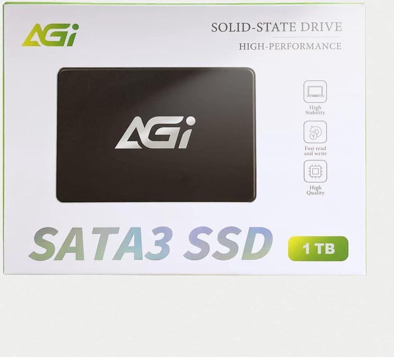 Alt view image 2 of 6 - AGI 1TB AI178 2.5 Inch SATA III SLC Caching 3D TLC NAND Flash Internal Solid State Drive SSD (R/W Speed up to 530/510 MBs) PC/Laptop Memory and Storage Upgrade
