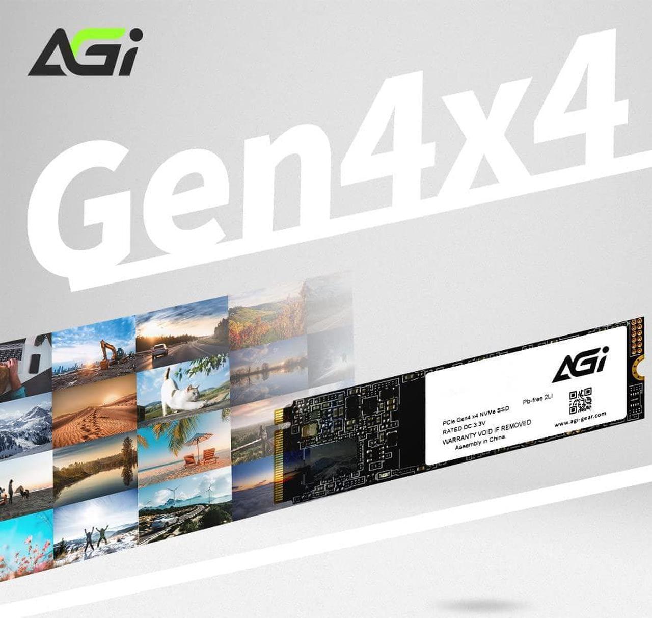 Alt view image 7 of 7 - AGI 1TB AI818 PCIe NVMe M.2 Gen4x4 SLC Cache 3D TLC NAND Flash Internal Solid State Drive SSD with Heat Sink (R/W Speed up to 5000/4500 MBs) Level up PC/Laptop Memory and Storage with Gen 4 Speed