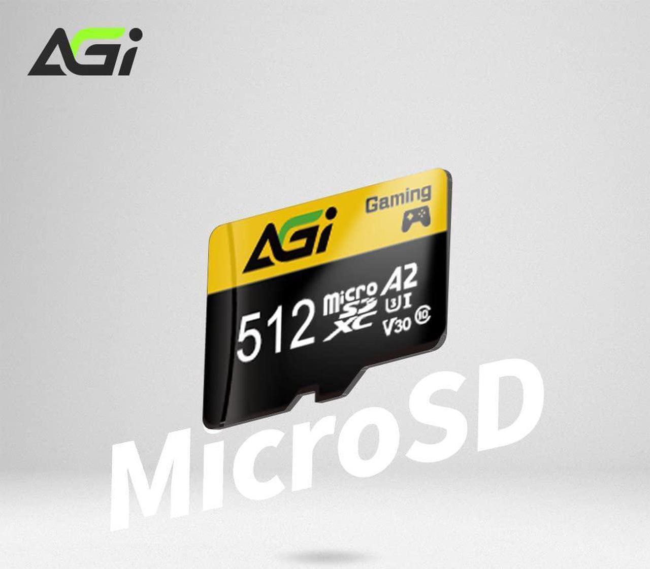 Alt view image 6 of 7 - AGI 512GB TF138 MicroSDXC Memory Card C10 U3 V30 A2 Micro SD (R/W Speed up to 98/70 MBs) SD Card Adapter is accompanied for Using with DSLRs, camcorders and Other SD-Compatible Devices