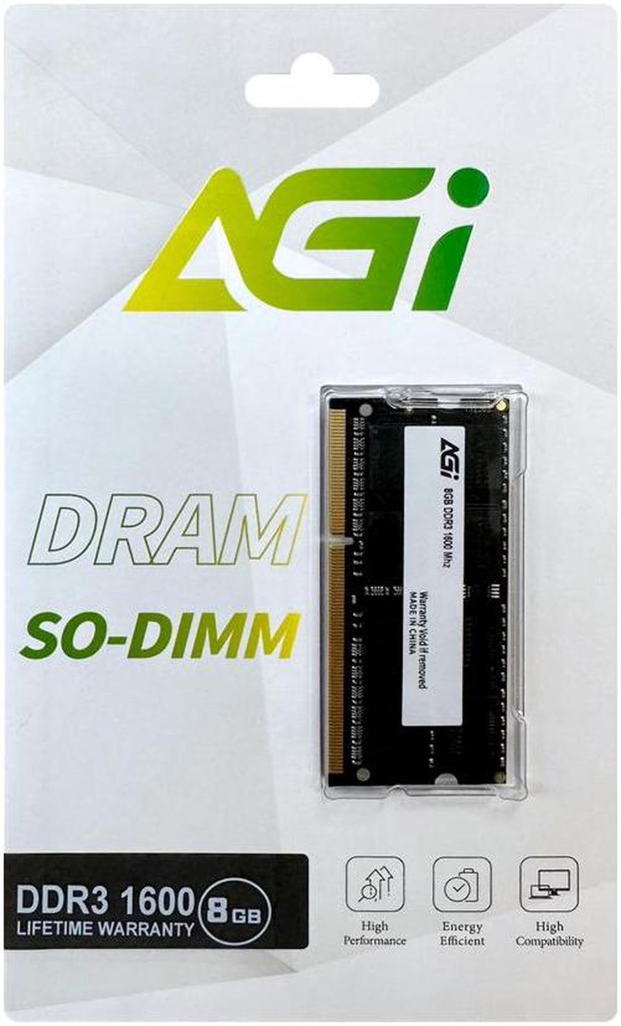 Main image of AGI SD128 8GB DDR3 SO-DIMM 1600MHz CL11, 1.35V~1.5V, 204-pin (PC3L-12800S)