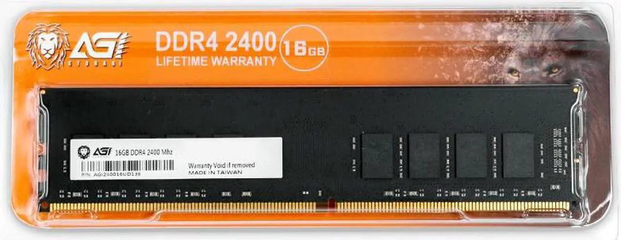 Alt view image 2 of 2 - AGI UD138 16GB DDR4 UDIMM 2400MHz CL17, 1.2V Desktop Memory Model Upgrade DRAM AGI240016UD138