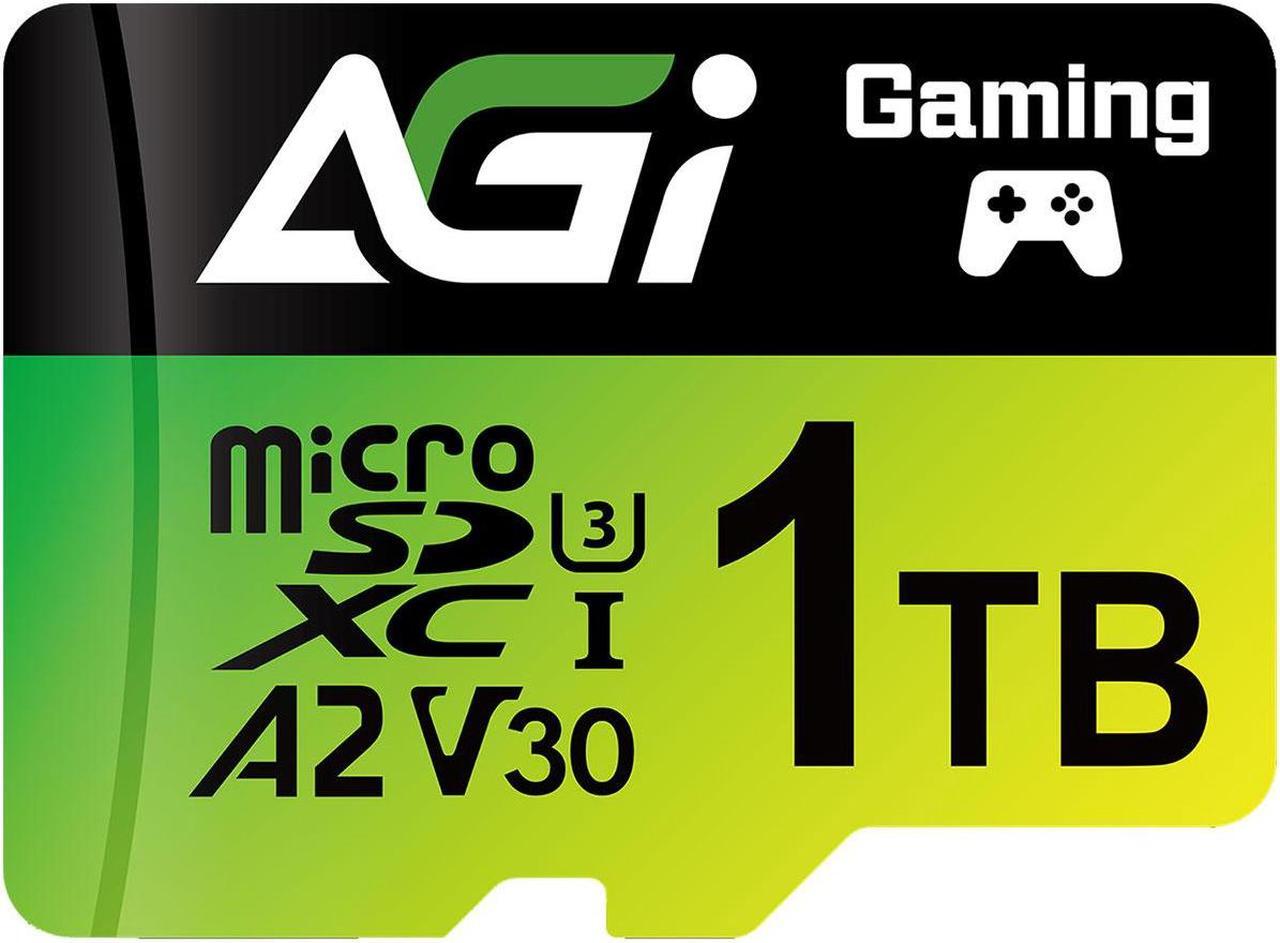 Main image of AGI 1TB TF138 MicroSD Memory, High-Capacity Storage Suit for Gaming. MicroSDXC A2 U3 V30 4K UHS-I U3 (Read Speed up to 170 MB/s, Write Speed up to 160 MB/s) with SD Card Adapter