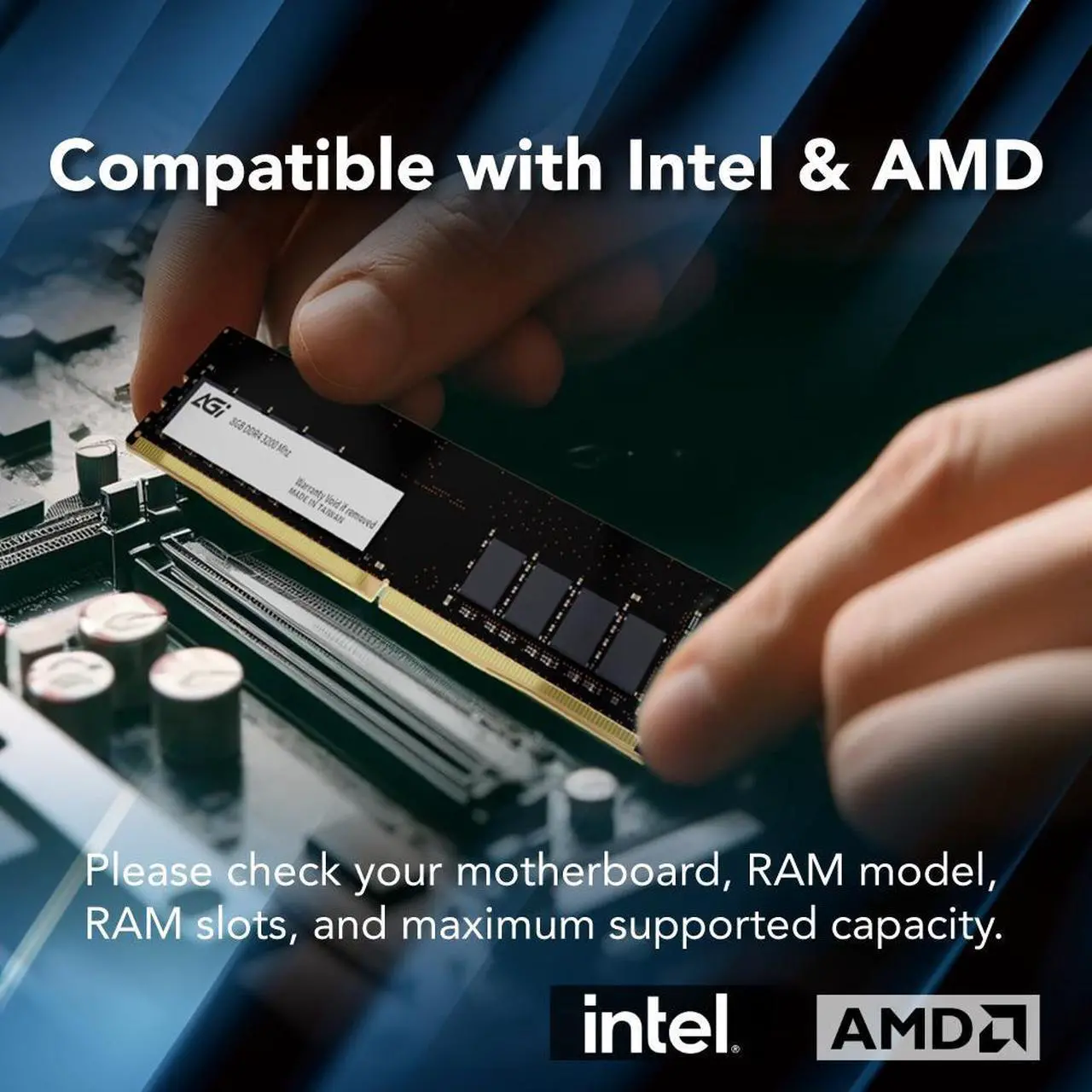 Alt view image 2 of 7 - AGI UD138 16GB 288-Pin PC RAM DDR4 3200 (PC4 25600) with Desktop Memory Model AGI320A16UD138