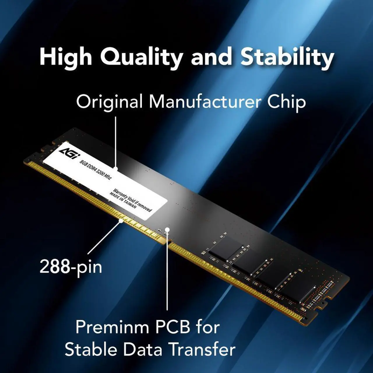 Alt view image 5 of 7 - AGI UD138 16GB 288-Pin PC RAM DDR4 3200 (PC4 25600) with Desktop Memory Model AGI320A16UD138