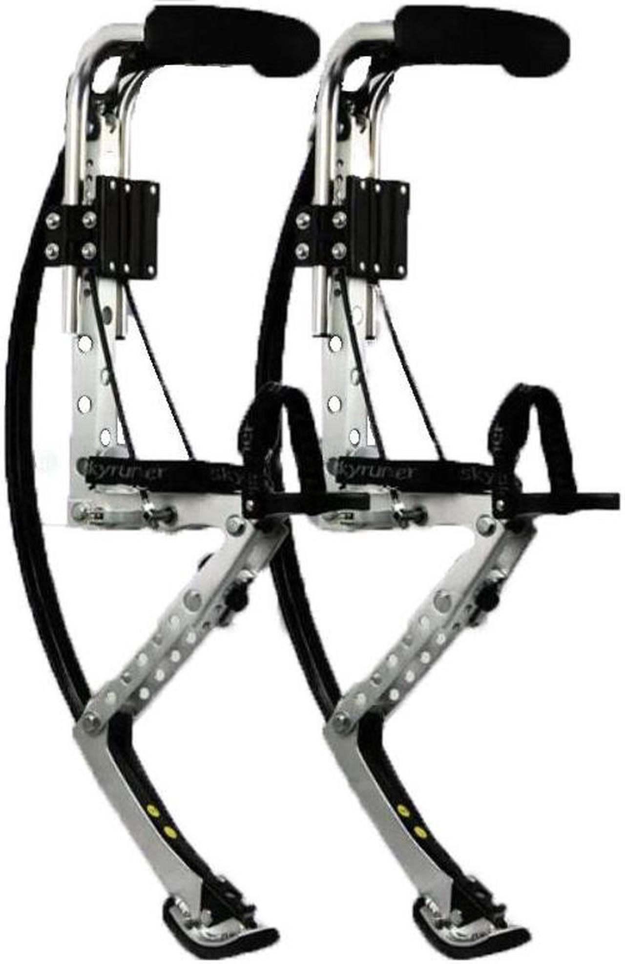 Alt view image 2 of 7 - Skyrunner Adult Kangaroo Shoes Jumping Stilts Fitness Exercise (200-242lbs/90~110kg) Bouncing Shoes (Black)