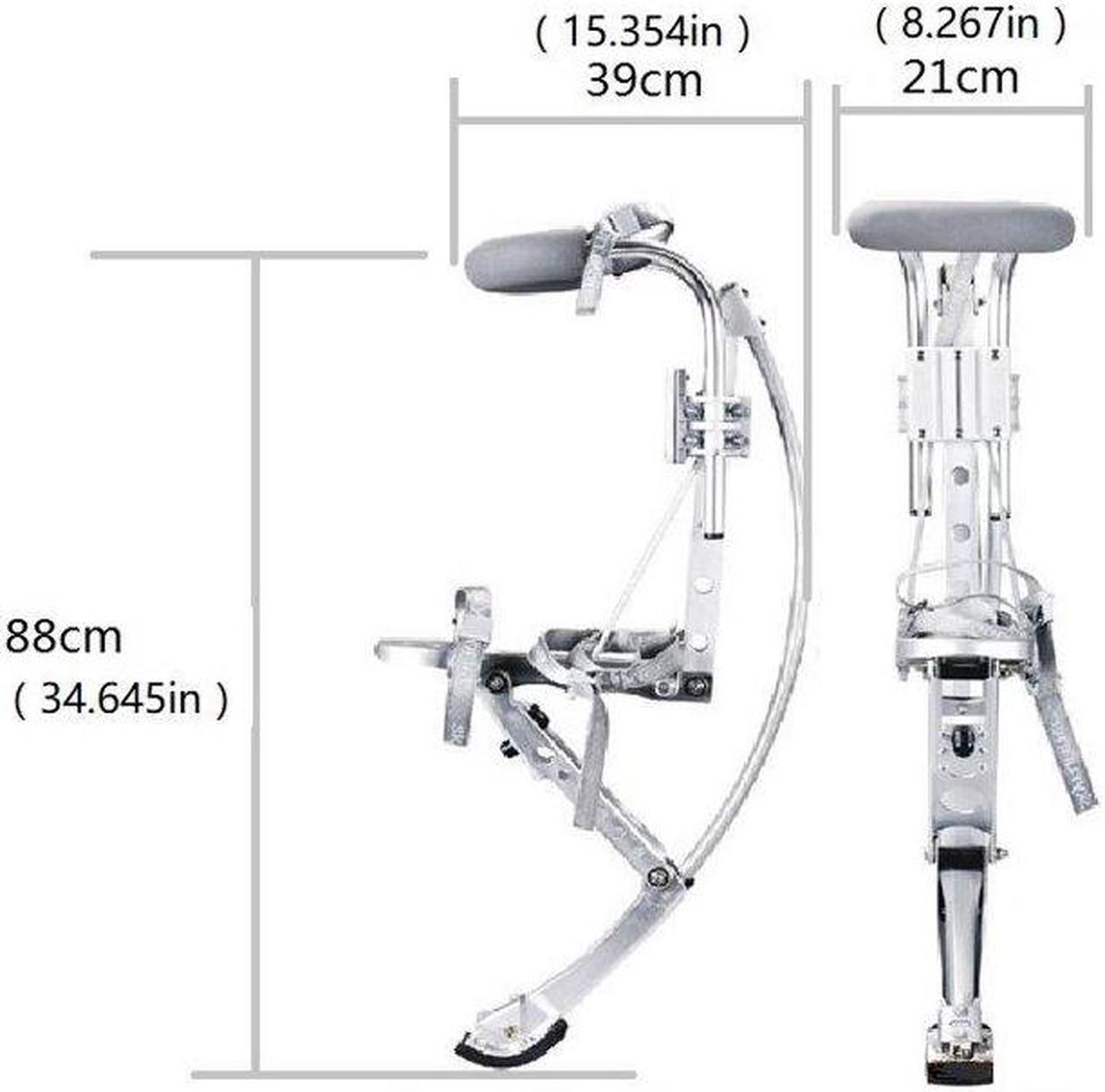 Alt view image 3 of 7 - Skyrunner Adult Kangaroo Shoes Jumping Stilts Men Women Fitness Exercise (155~200 Ibs/70~90kg) Bouncing Shoes Silver