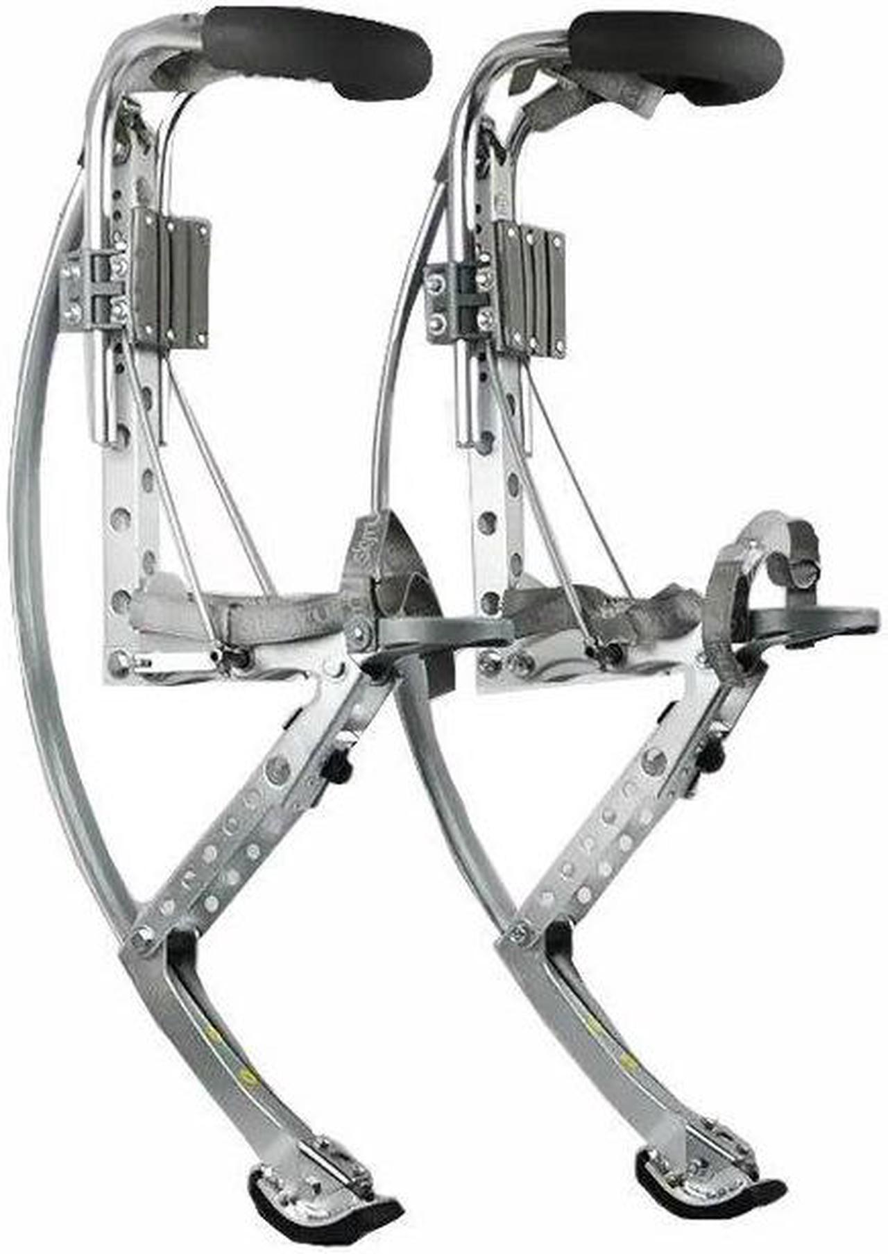 Main image of Skyrunner Adult Kangaroo Shoes Jumping Stilts Men Women Fitness Exercise (155~200 Ibs/70~90kg) Bouncing Shoes Silver