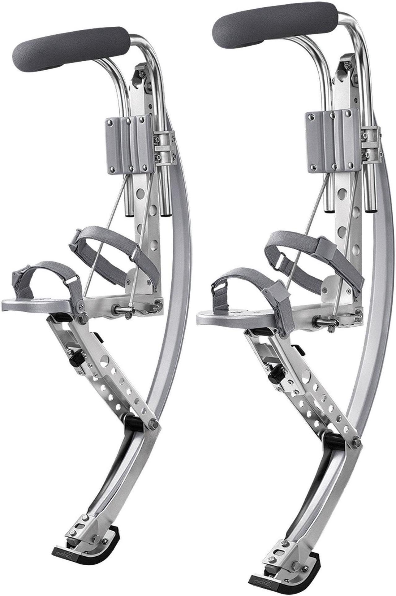 Alt view image 5 of 7 - Skyrunner Adult Kangaroo Shoes Jumping Stilts Men Women Fitness Exercise (155~200 Ibs/70~90kg) Bouncing Shoes Silver