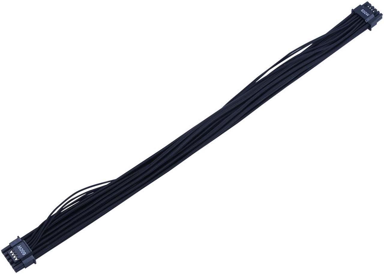 Alt view image 2 of 3 - X-Enlazar Superior 600W PCIe 5.0 (Gen 5.0) 12VHPWR PSU Native Cable / Black / 12+4pin to 12+4pin Native Cable / Mesh Paracord Sleeving