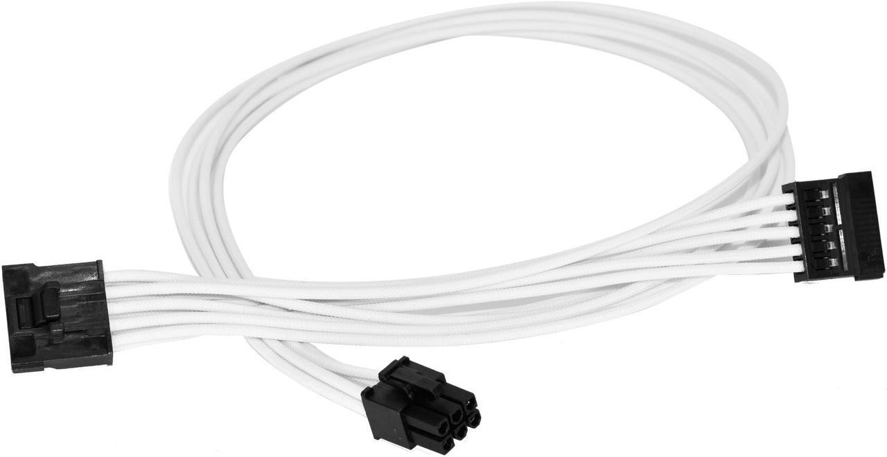 Alt view image 7 of 7 - X-Enlazar Type-A 90 Degree L-Angled Patent Individual Sleeved 9pcs Cable Kit for ASUS Power Supply (White)