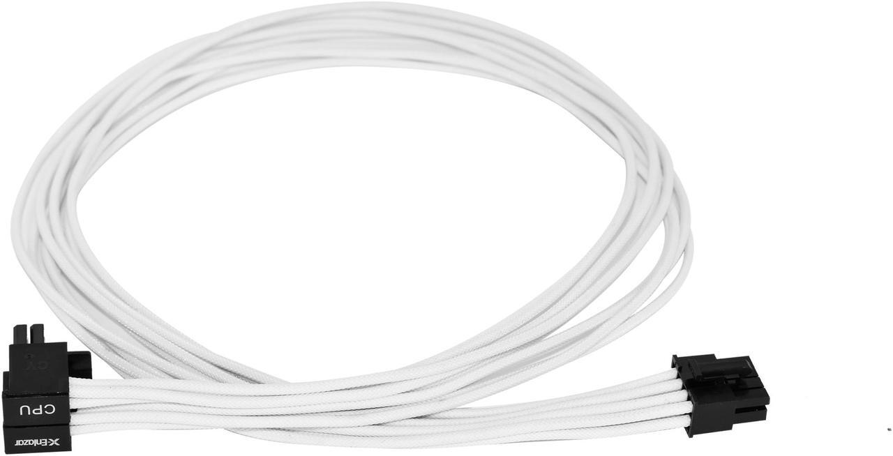Alt view image 4 of 7 - X-Enlazar Type-A 90 Degree L-Angled Patent Individual Sleeved 9pcs Cable Kit for ASUS Power Supply (White)
