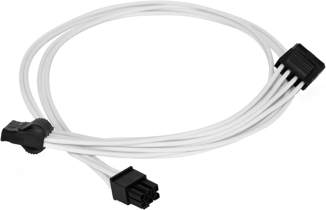 Alt view image 6 of 7 - X-Enlazar Type-A 90 Degree L-Angled Patent Individual Sleeved 9pcs Cable Kit for ASUS Power Supply (White)