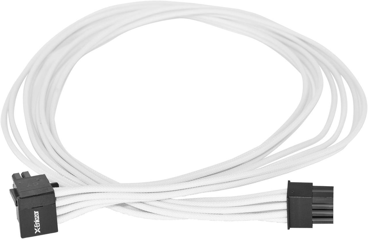 Alt view image 3 of 7 - X-Enlazar Type-A 90 Degree L-Angled Patent Individual Sleeved 9pcs Cable Kit for ASUS Power Supply (White)