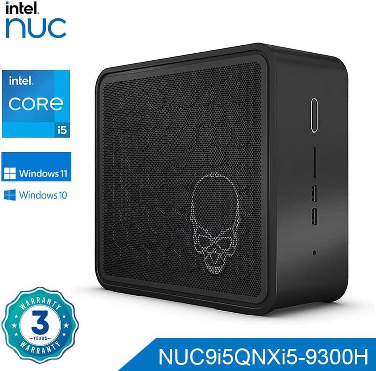 Intel NUC 9 NUC9i5QNX Ghost Skull Canyon Core i5-9300H UHD Graphics 630 Windows10 4K Thunderbolt 3 Micro ATX Gaming Desktop PC Barebone