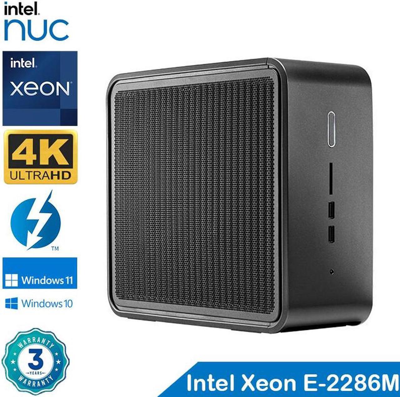 Intel NUC 9 Pro Kit NUC9VXQNX Home & Business Mini Desktop (Intel Xeon E-2286M 8-Core, Intel UHD P630, 16GB RAM, 1TB PCIe SSD, Wifi, HDMI, Bluetooth, SD Card, Win 10 Pro)