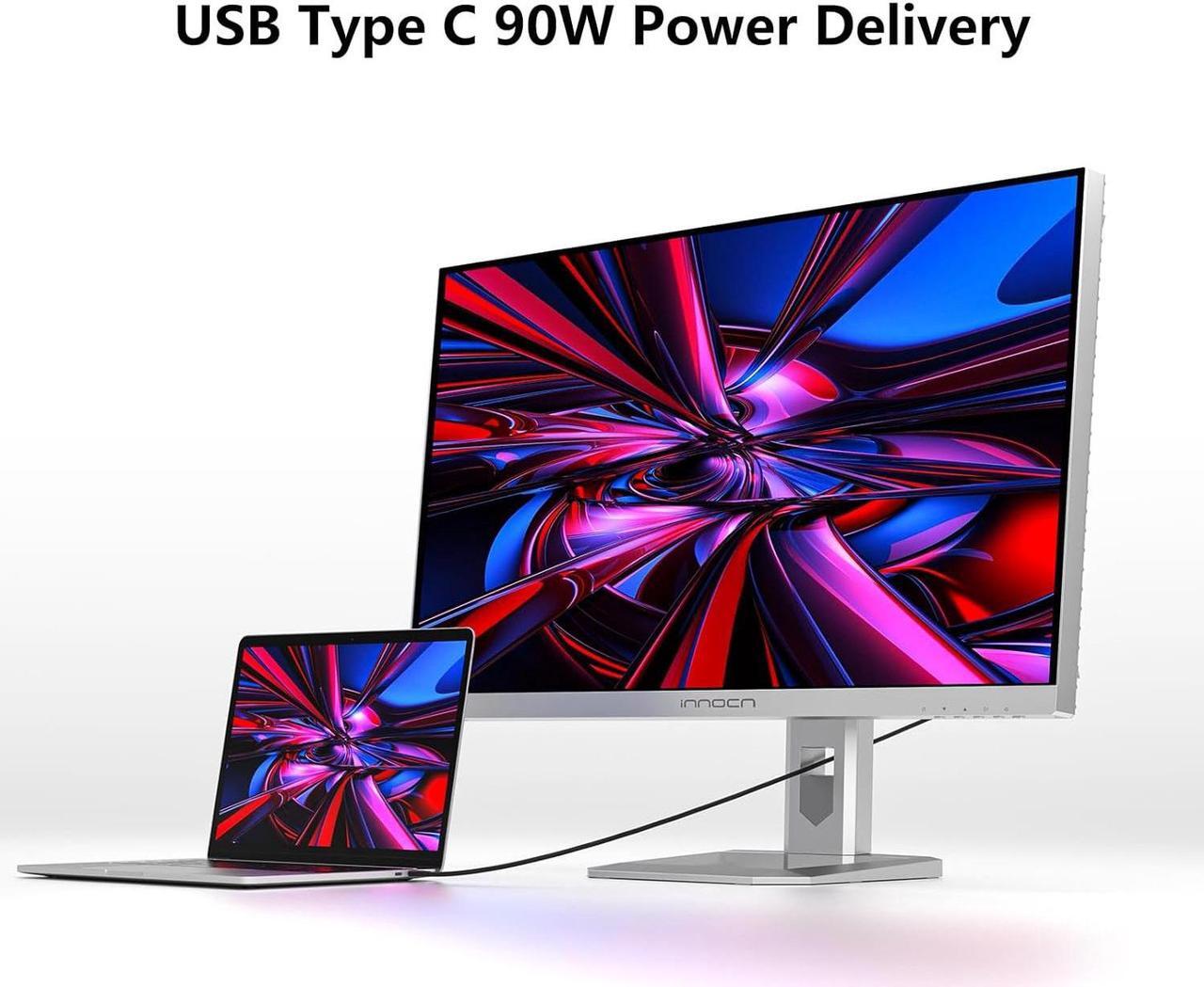 Alt view image 6 of 7 - INNOCN 32M2V 32" 4K Mini LED Gaming Monitor, UHD 3840 x 2160 IPS Display, 144Hz, 1ms(GTG) Response Time, 99% DCI-P3, Display HDR1000, FreeSync Premium, Pivot Sensor, Height Adjustab - Silver
