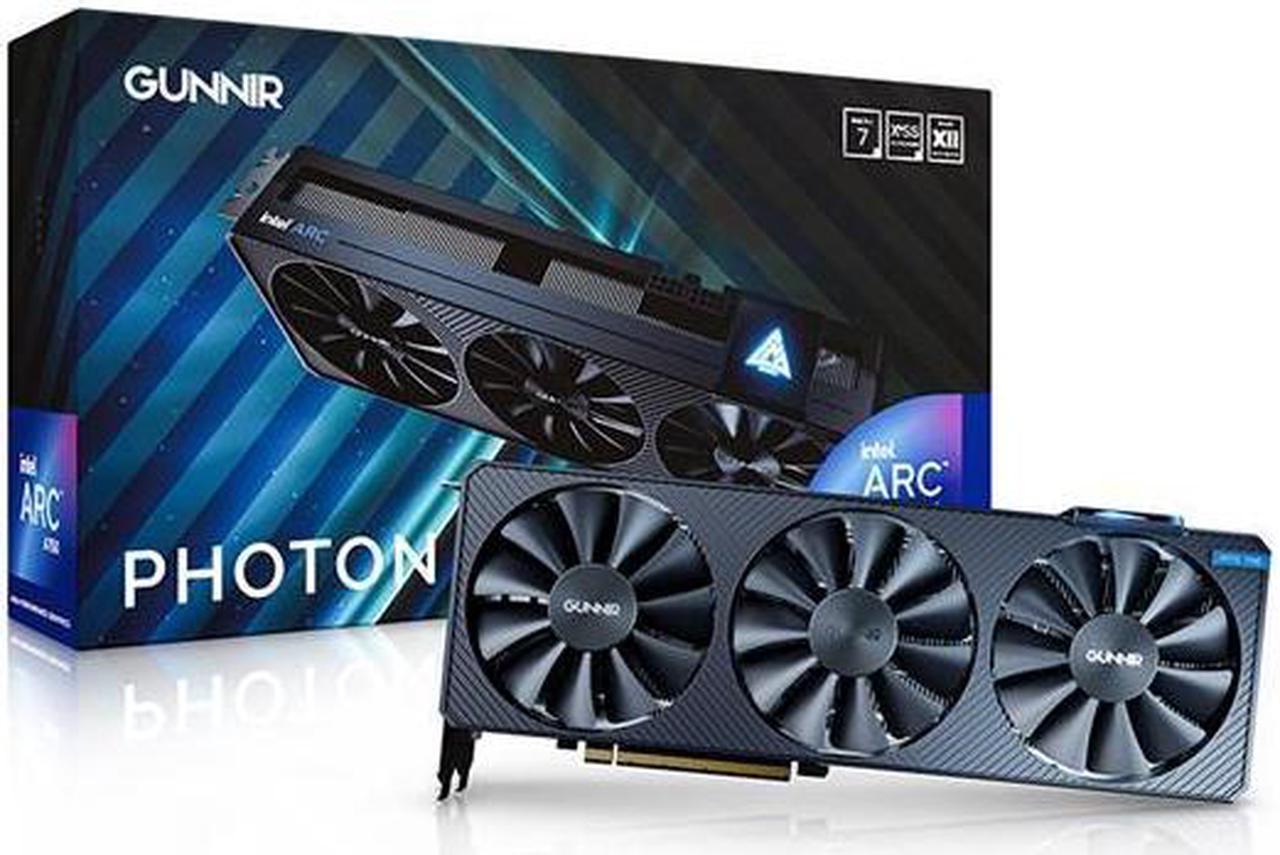 GUNNIR Intel Arc A750 Photon 8G OC Gaming Graphics Card (PCIe 4.0, 8GB GDDR6, HDMI 2.0, DisplayPort 2.0) Black