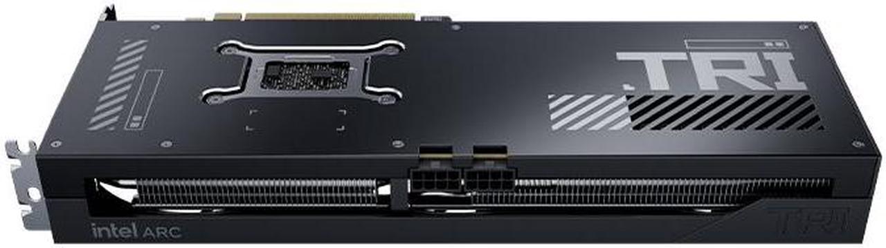Alt view image 6 of 7 - GUNNIR Intel Arc B580 Tri 12G OC Gaming Graphics Card (PCIe 4.0, 12GB GDDR6, HDMI 2.1, DisplayPort 2.1) Black