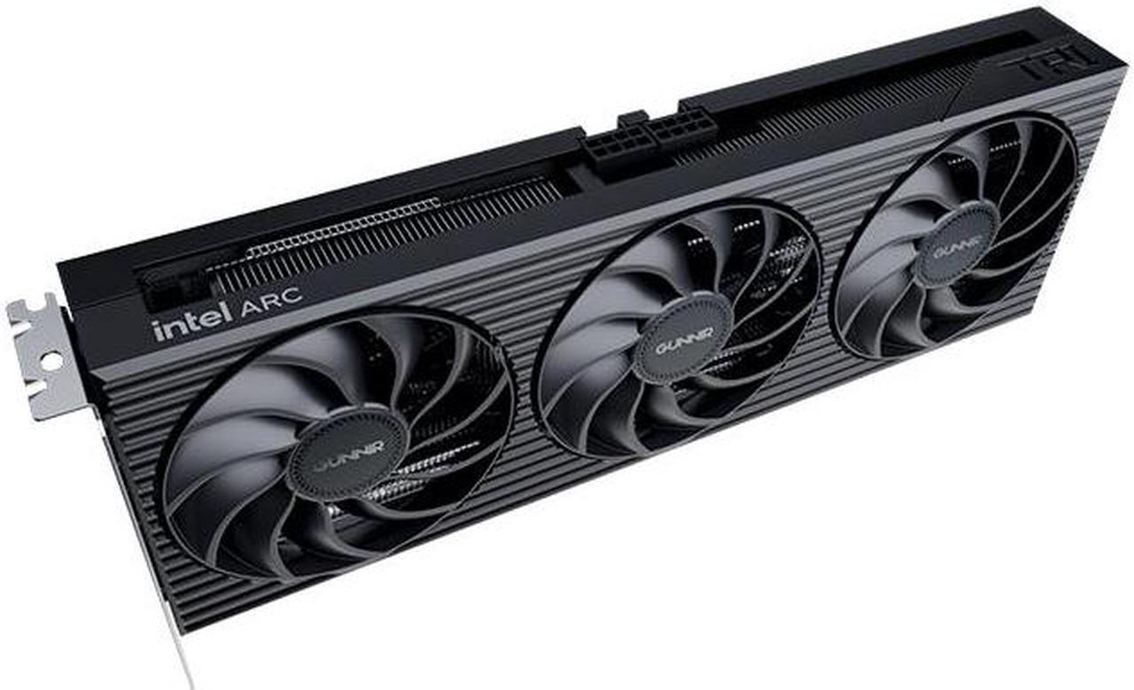 Alt view image 5 of 7 - GUNNIR Intel Arc B580 Tri 12G OC Gaming Graphics Card (PCIe 4.0, 12GB GDDR6, HDMI 2.1, DisplayPort 2.1) Black