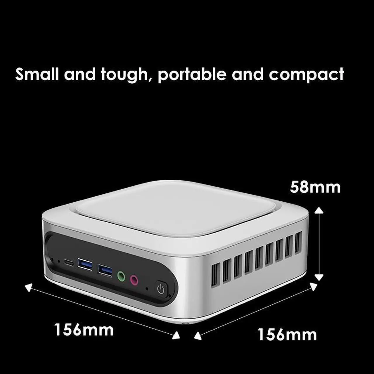 Alt view image 5 of 6 - BRENUC Mini PC C14T Intel Core i9-11900H (up to 4.9GHz), 16GB DDR4 RAM 512GB NVME SSD, Intel UHD Graphics, Windows 11 Pro, Dual 2.5G LAN 4K Triple Display WiFi 6 Bluetooth 5.2