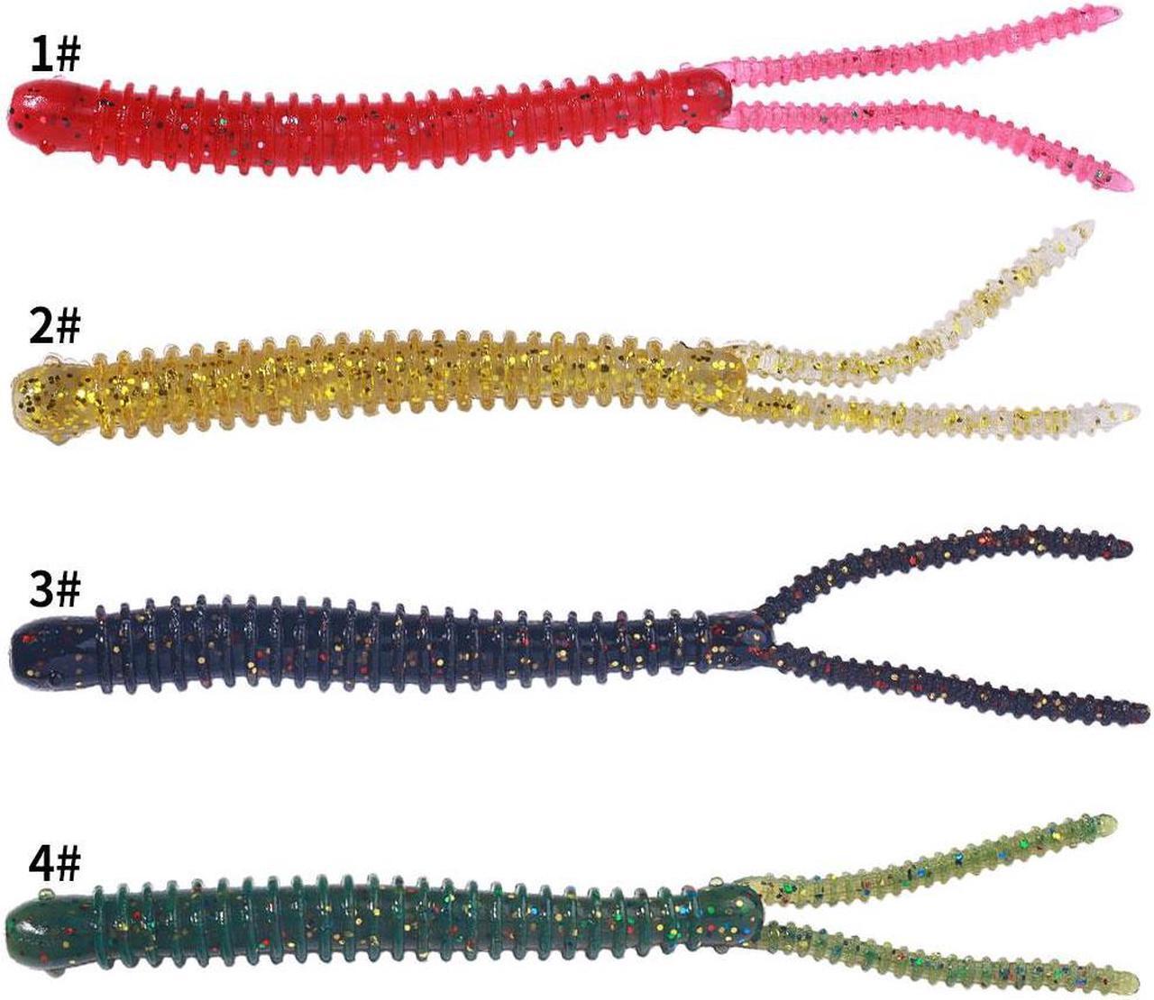Alt view image 2 of 5 - 24pcs Fishing Soft Worm Lures set Fishing Bait Soft Sinking Lure Pesca Silicone Fishing Tackle,4.72in (12CM)-3.2G