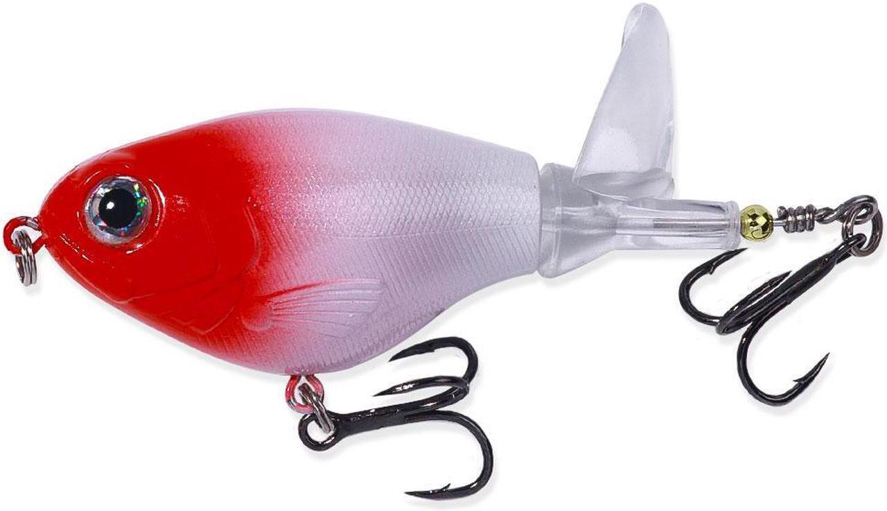Alt view image 4 of 7 - 6pcs Fishing Lures Set, Topwaters Pencil Artificial Hard Bait Bass Soft Rotating Tail Wobblers Fishing Tackle 3.23in (8.2cm) 11.4g