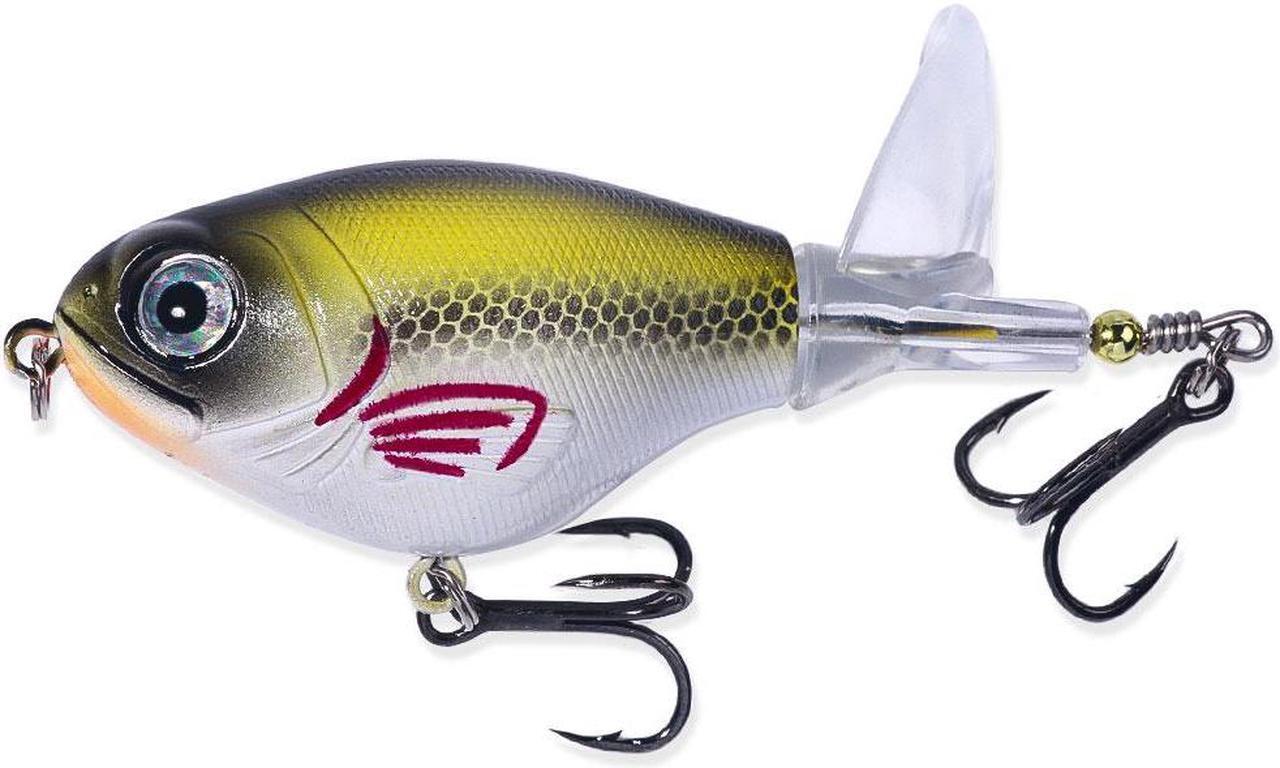 Alt view image 3 of 7 - 6pcs Fishing Lures Set, Topwaters Pencil Artificial Hard Bait Bass Soft Rotating Tail Wobblers Fishing Tackle 3.23in (8.2cm) 11.4g