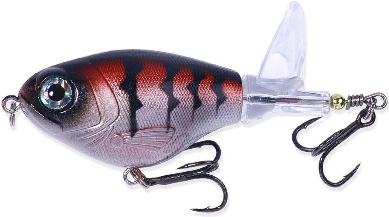 Alt view image 7 of 7 - 6pcs Fishing Lures Set, Topwaters Pencil Artificial Hard Bait Bass Soft Rotating Tail Wobblers Fishing Tackle 3.23in (8.2cm) 11.4g