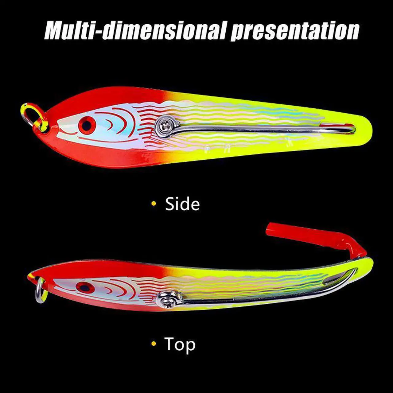 Alt view image 6 of 6 - 6pcs Metal Spoon Fishing Lure With Single Hook, Sinking Artificial Bait For Carp Pike Saltwater