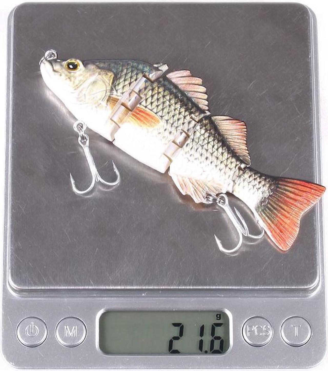 Alt view image 6 of 7 - 5pcs Multi Jointed Swimbait Fishing Lures Bait 4 Segment Big Giant Sinking Fishing Bass Lures,Crankbaits Swimbaits with Treble Hook,10cm  22g